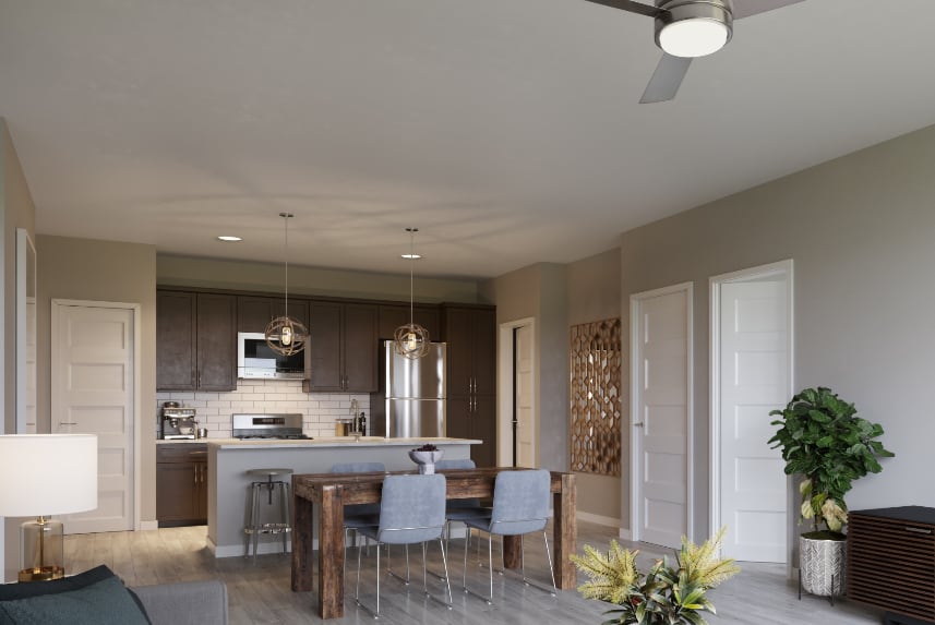 Greenwood apartment kitchen area